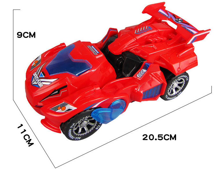 Voiture jouet universelle électrique Hot Toys : dinosaure transformable, lumineux et musical pour enfants