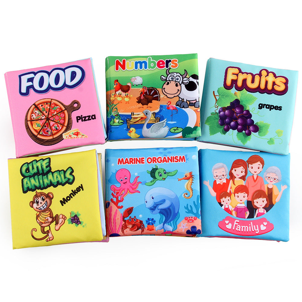 Livres en tissu doux pour bébés, livres sonores, jouets éducatifs pour l'éveil des tout-petits (0-12 mois)