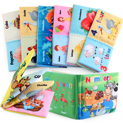 Livres en tissu doux pour bébés, livres sonores, jouets éducatifs pour l'éveil des tout-petits (0-12 mois)