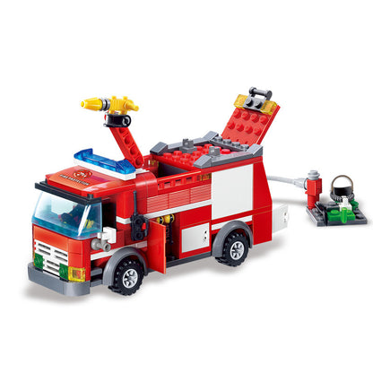 Camion de pompiers à réaction - Puzzle de blocs de construction à assembler - Jouet pour enfants