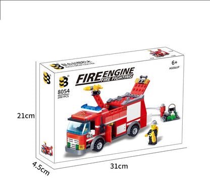 Camion de pompiers à réaction - Puzzle de blocs de construction à assembler - Jouet pour enfants