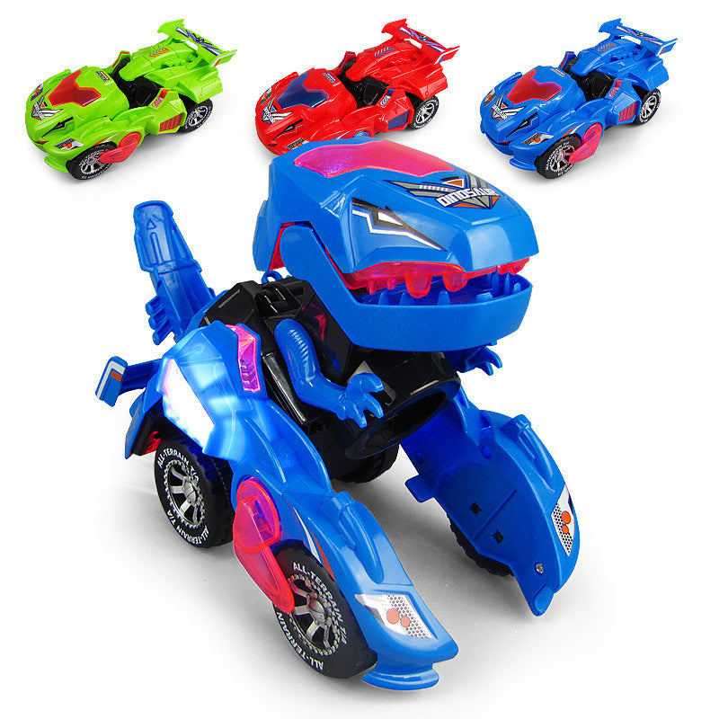 Voiture jouet universelle électrique Hot Toys : dinosaure transformable, lumineux et musical pour enfants